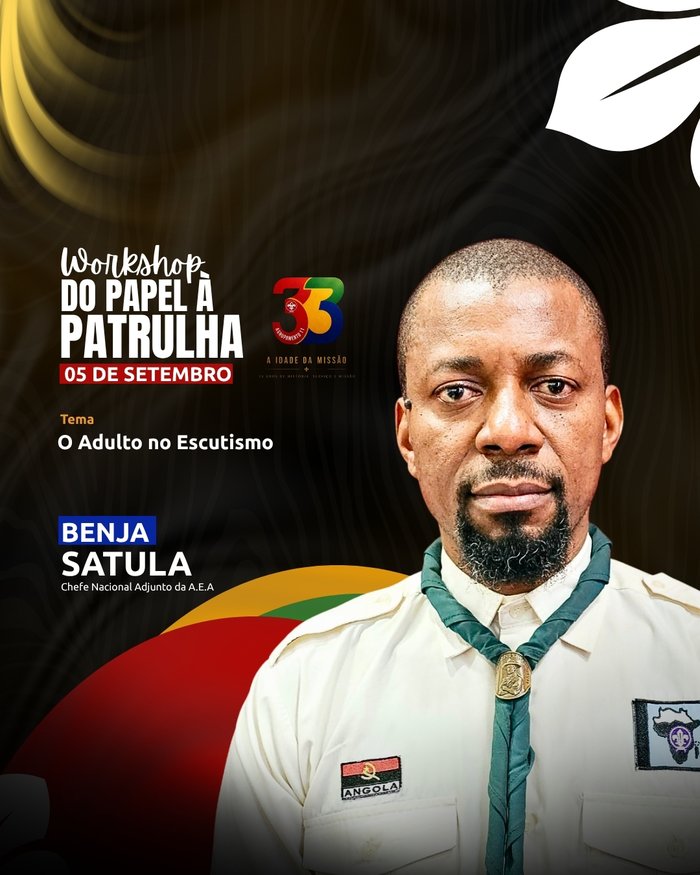 Cartaz do palestrante Benja Satula — Workshop A Idade da Missão